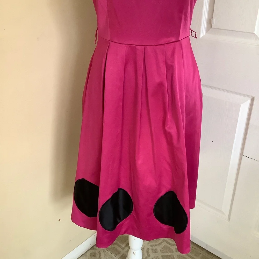 Oscar de la Renta Pink Lined Satin Dress - Picture 5 of 8